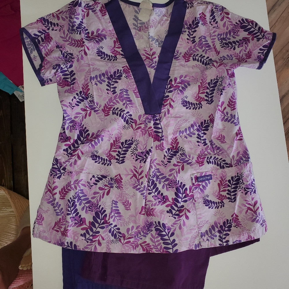 Scrub Bundle One Top With 2 Matching Pants. - image 2